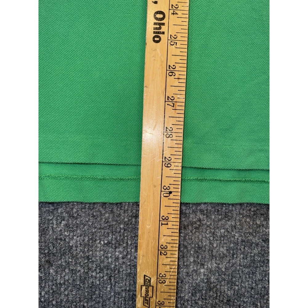 Vintage Polo Ralph Lauren Men's Large Green Pink Pony 100% Cotton Polo Shirt - Picture 7 of 8